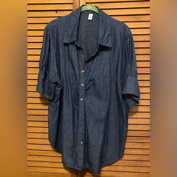 Piper & Blue short sleeve embellished blouse. Blue size 3x. - Picture 1 of 2